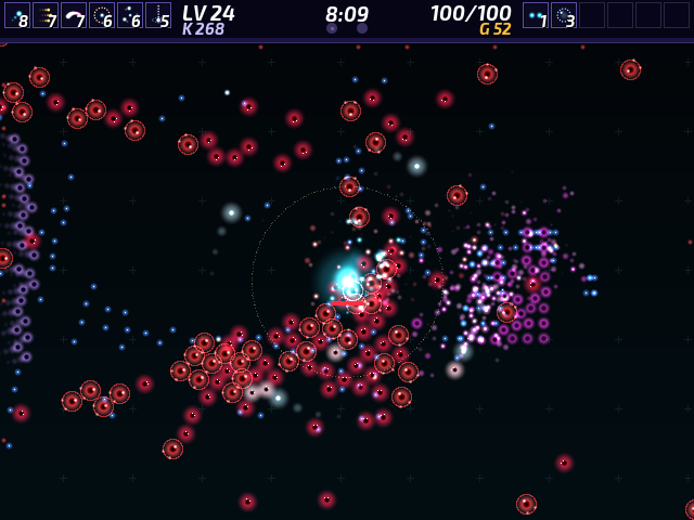 A swarm of gnats and wisps cutting through a crowd of shades